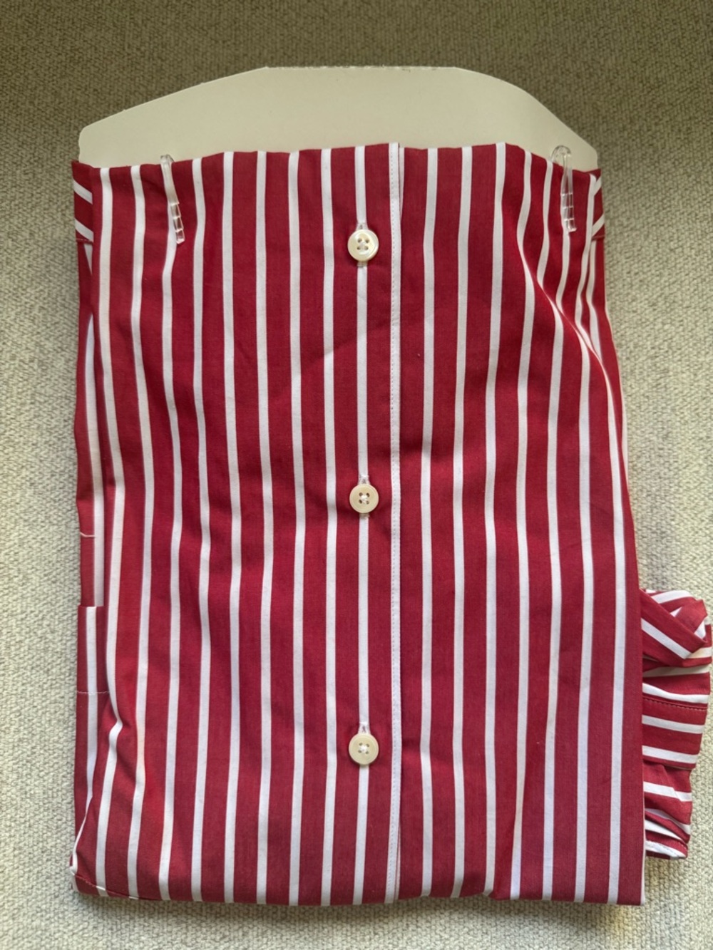 Sporty & Rich SRC Oversized Shirt Ruby Red Stripe - Picture 5 of 5